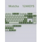 104+20 Matcha PBT Dye-subbed XDA Keycap Set for Mechanical Keyboard English / Thai / Japanese / Russian / Arabic / French / German / Spanish